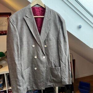 Brunello Cucinelli Double Breasted Linen Jacket